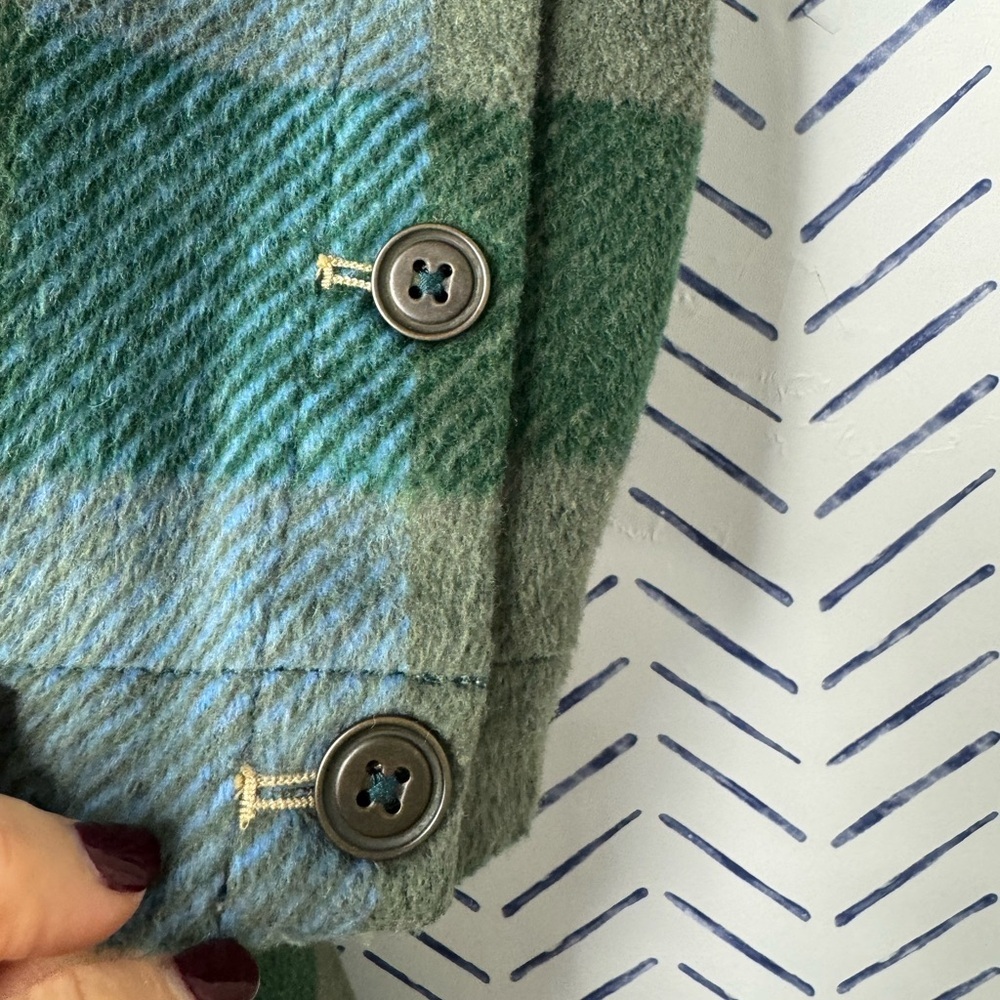 NWOT Anthropologie Pilcro Plaid Preppy boho Jacket Comfy Wool Blend Size Small - Picture 8 of 15